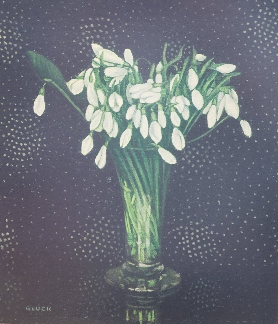 Gluck (Hannah Gluckstein) (1895-1978), lithographic copy, 'Snowdrops in a glass vase', signed in pencil, 25 x 20cm